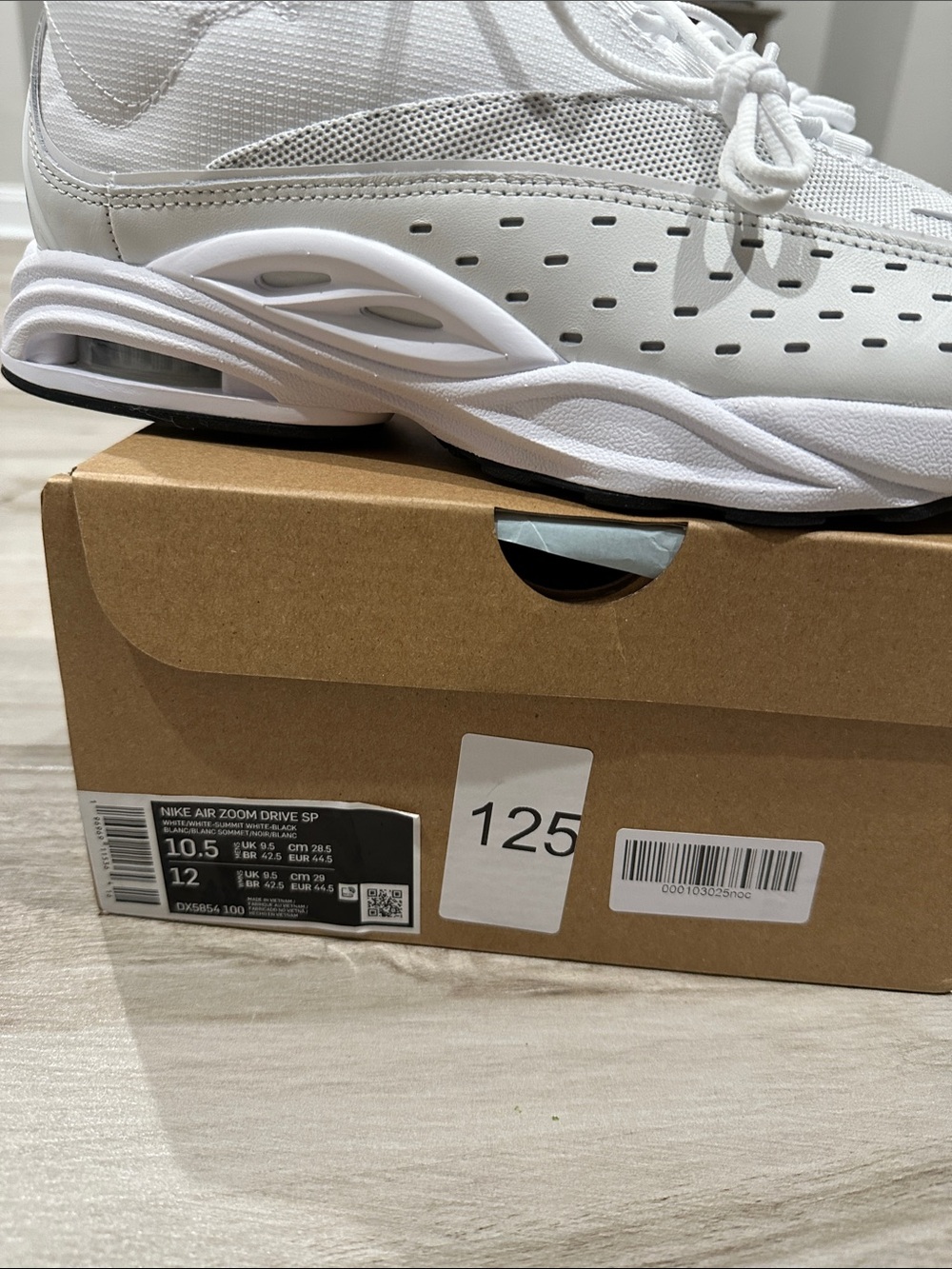 Nike Men's White Air Zoom Drive SP Sneakers - Picture 7 of 8